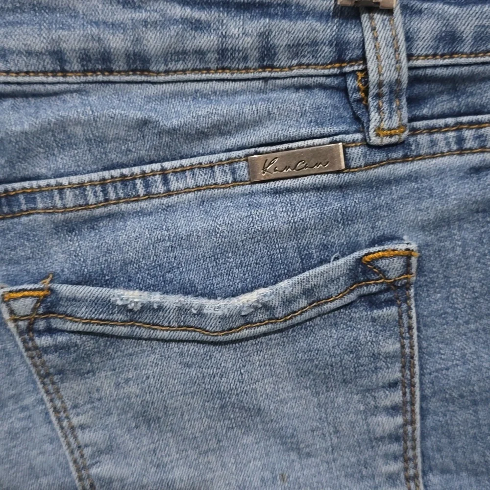 Kancan Denim Shorts Women's Small Blue Distressed - Picture 7 of 15